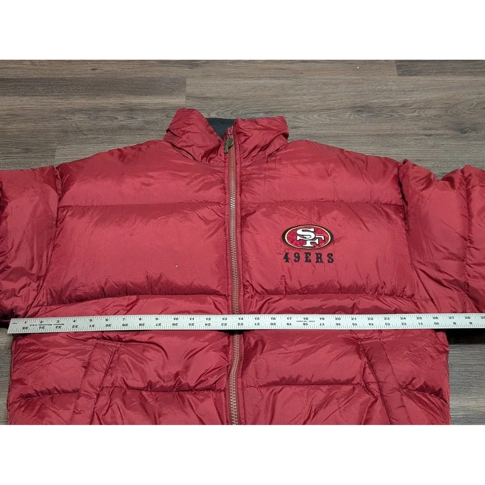 Vintage Pro Player‎ SF 49ers Goose Down Puffer Jacket Size XL 90s NFL READ